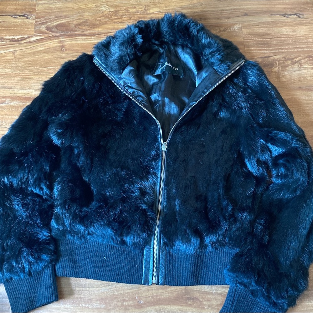 Reformation Rabbit Fur Bomber
